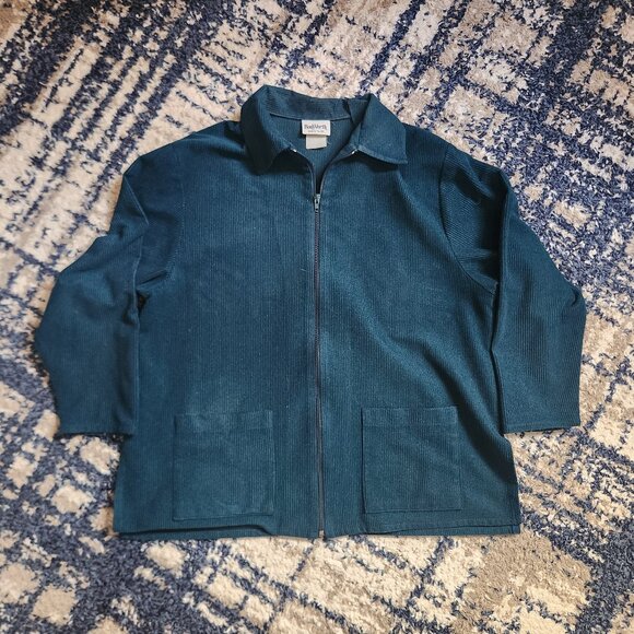 Vintage 90's Women's Bonworth Zip-up Longsleeves Green - Picture 1 of 5